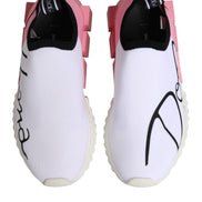 Dolce & Gabbana White Pink Low Top Sorrento Sneakers Shoes