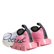 Dolce & Gabbana White Pink Low Top Sorrento Sneakers Shoes