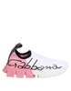 Dolce & Gabbana Λευκά Ροζ Χαμηλά Sneakers Παπούτσια Sorrento