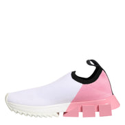 Dolce & Gabbana White Pink Low Top Sorrento Sneakers Shoes