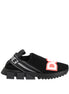 Dolce & Gabbana Black Grey Slip On Sorrento Sneakers Shoes