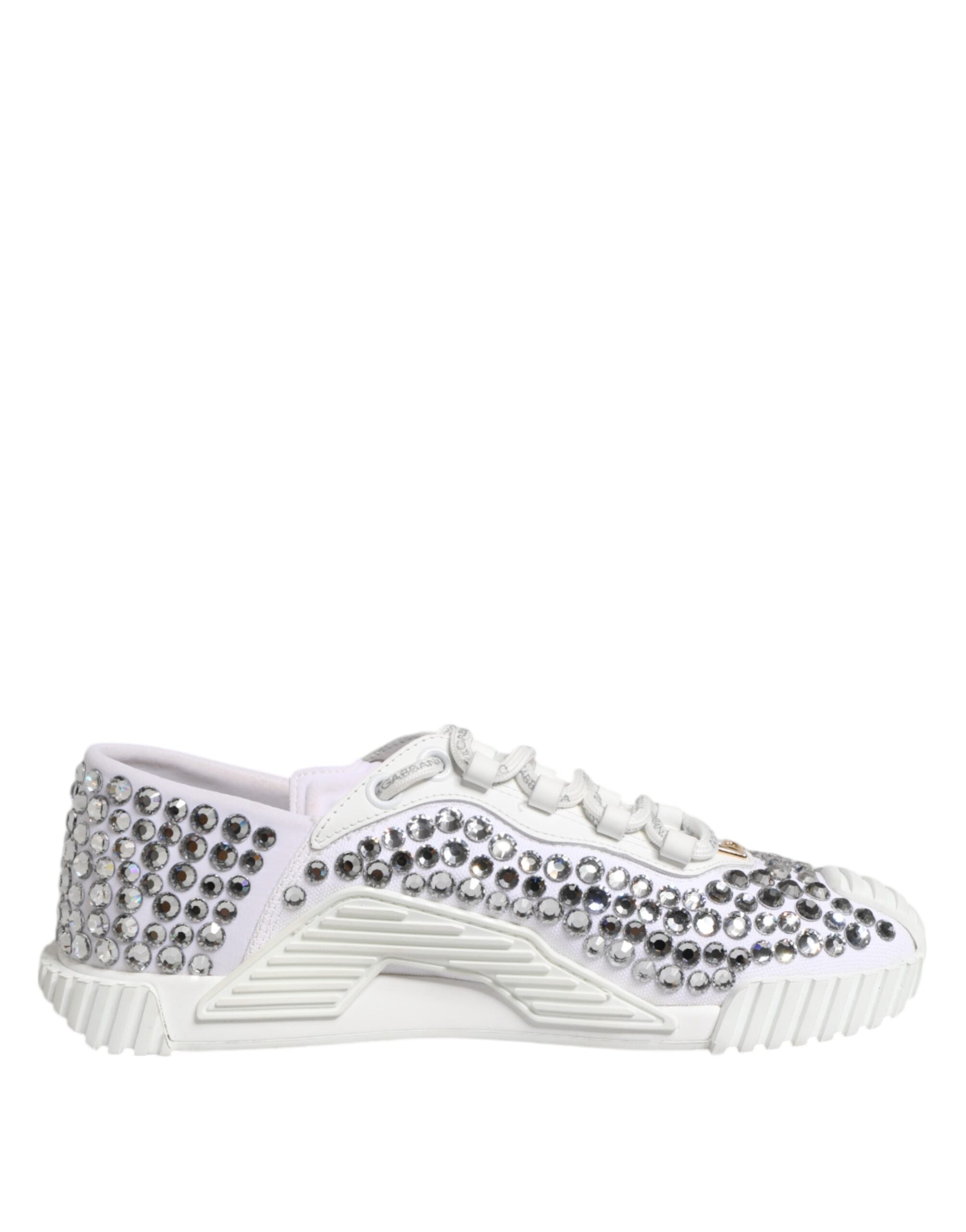 Dolce & Gabbana Λευκά Sneakers NS1 από Καμβά και Δέρμα με Διακοσμητικές Λεπτομέρειες