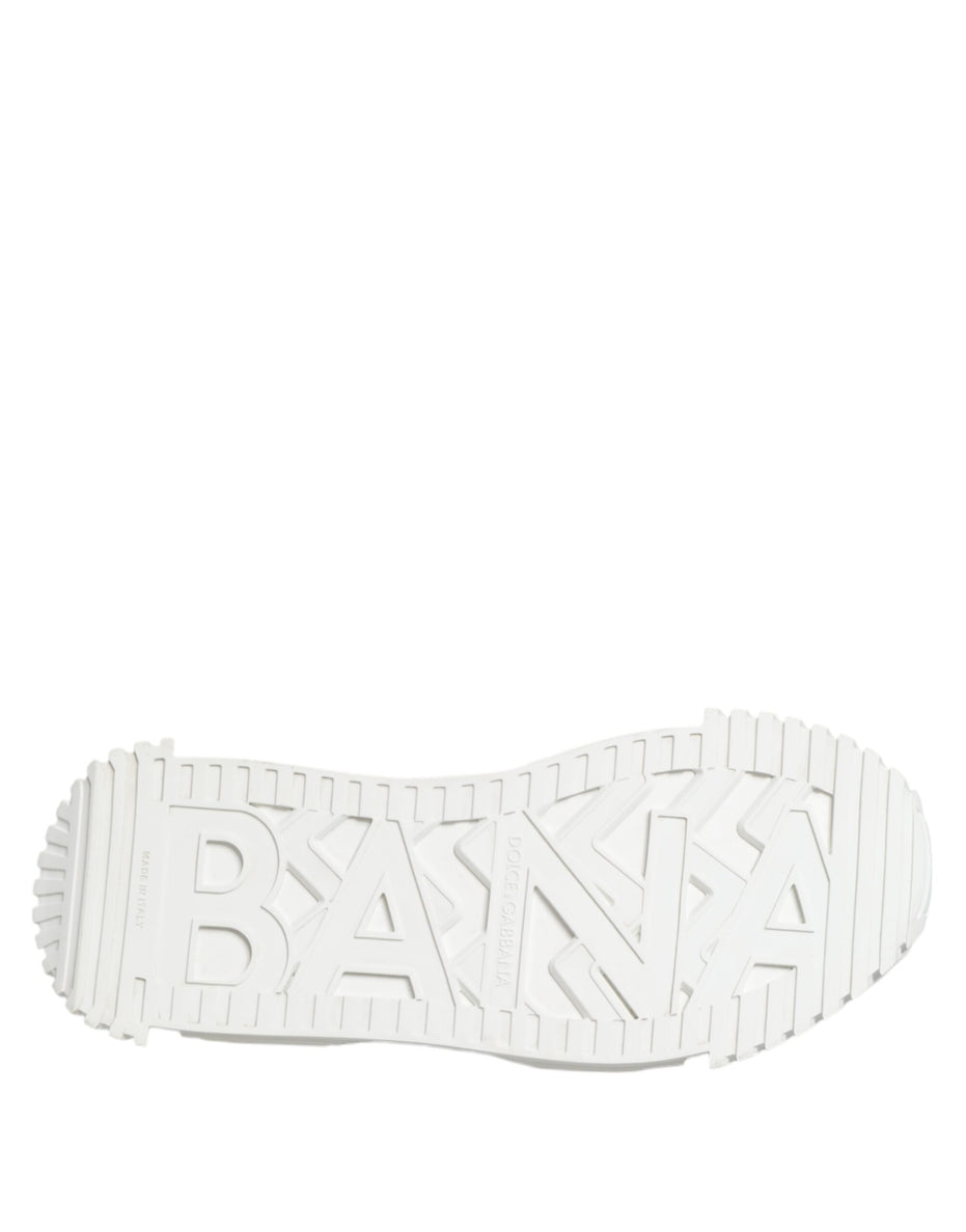 Dolce & Gabbana Λευκά Sneakers NS1 από Καμβά και Δέρμα με Διακοσμητικές Λεπτομέρειες