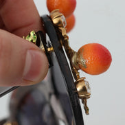 Dolce & Gabbana DG4283B Acetate Crystals Orange Appliques Sunglasses