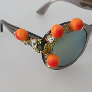 Dolce & Gabbana DG4283B Acetate Crystals Orange Appliques Sunglasses