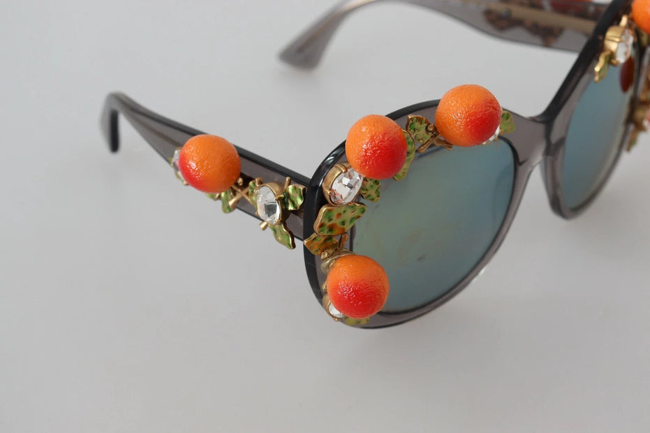 Dolce & Gabbana DG4283B Γυαλιά Ηλίου με Πορτοκαλί Απλικέ από Οξική και Κρύσταλλα