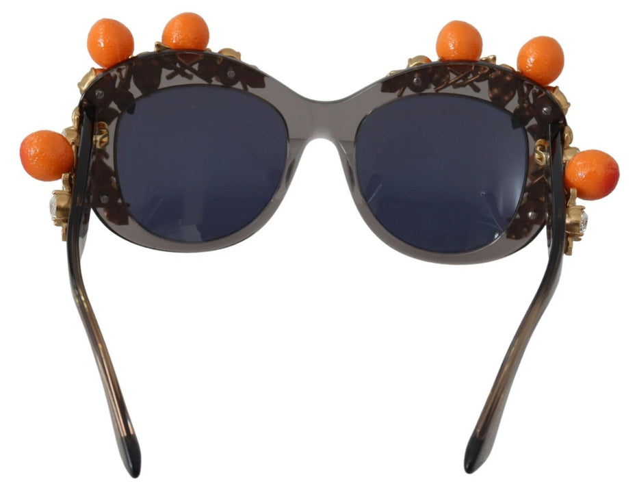 Dolce & Gabbana DG4283B Γυαλιά Ηλίου με Πορτοκαλί Απλικέ από Οξική και Κρύσταλλα