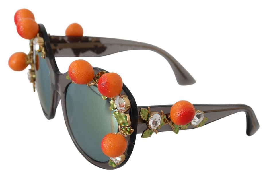 Dolce & Gabbana DG4283B Γυαλιά Ηλίου με Πορτοκαλί Απλικέ από Οξική και Κρύσταλλα