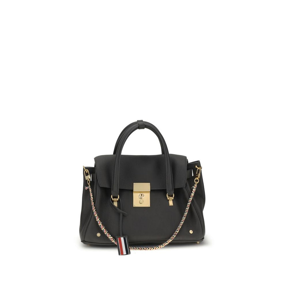 Thom Browne Gray Calf Leather Bos Taurus Handbag