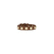 Valentino Garavani Brown Leather and Metal Bracelet