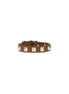 Valentino Garavani Brown Leather and Metal Bracelet