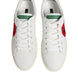 Dolce & Gabbana White Leather Rose Embroidery Low-Top  Shoes