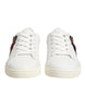 Dolce & Gabbana White Leather Sacred Heart Patch Sneakers Shoes