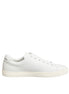 Dolce & Gabbana White Leather Sacred Heart Patch Sneakers Shoes