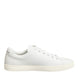 Dolce & Gabbana White Leather Sacred Heart Patch Sneakers Shoes