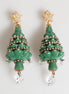 Dolce & Gabbana Gold Brass Multicolour Christmas Tree Earrings