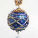 Dolce & Gabbana Gold Brass Blue Christmas Ball Crystal Drop Clip On Earrings