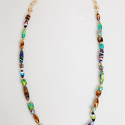 Dolce & Gabbana Multicolor Murano Glass Beads Brass Women Jewelry Necklace