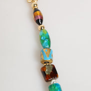 Dolce & Gabbana Multicolor Murano Glass Beads Brass Women Jewelry Necklace