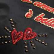 Dolce & Gabbana Μαύρο Παιδικό Σακίδιο Πλάτης με Διακοσμητικό Καρδιά L'Amore