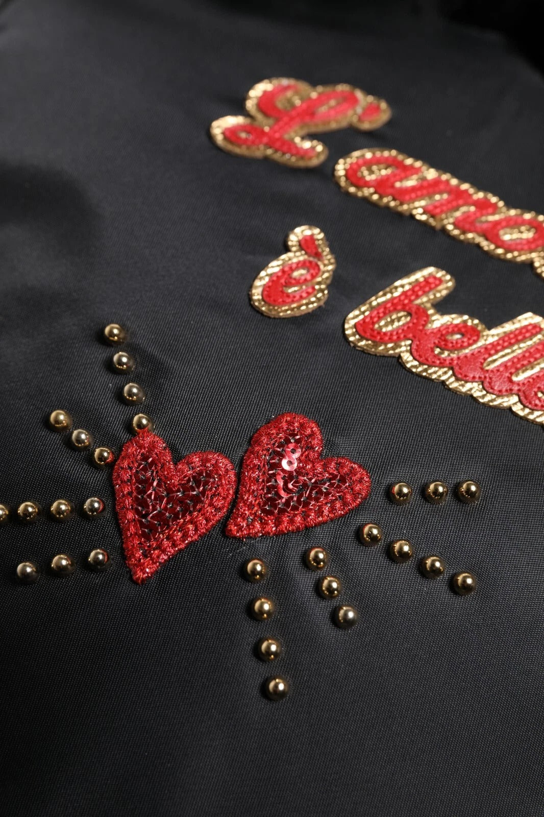 Dolce & Gabbana Μαύρο Παιδικό Σακίδιο Πλάτης με Διακοσμητικό Καρδιά L'Amore