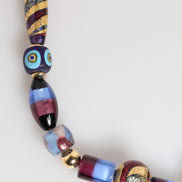 Dolce & Gabbana Multicolor Murano Glass Beads Gold Brass Chain Jewelry Necklace
