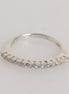 Nialaya Sterling Silver 925 Band Pave CZ Crystal Eternity Ring