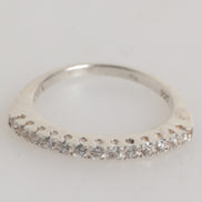 Nialaya Sterling Silver 925 Band Pave CZ Crystal Eternity Ring