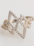 Nialaya Geometric Diamond Shape Pave CZ Crystal Jewelry Ring