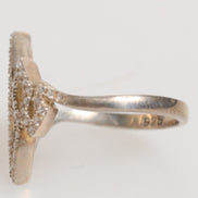 Nialaya Geometric Diamond Shape Pave CZ Crystal Jewelry Ring
