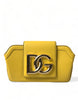 Dolce & Gabbana Κίτρινη Τσάντα Χιαστί/Φάκελος από Λείο Δέρμα με Λογότυπο DG