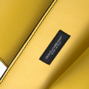 Τσάντα Φάκελος Dolce & Gabbana Κίτρινο Λείο Δέρμα με Λογότυπο DG, Τσάντα Χιαστί