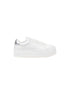 Calvin Klein Jeans Silver Leather Platform Sneakers
