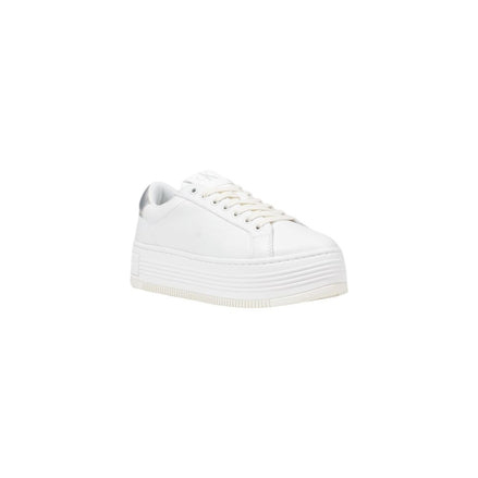 Calvin Klein Jeans Silver Leather Platform Sneakers