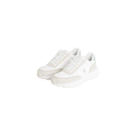 Calvin Klein Jeans Beige Leather Athletic Sneakers