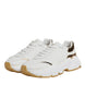 Dolce & Gabbana White Gold Daymaster Low Top Sneakers Shoes