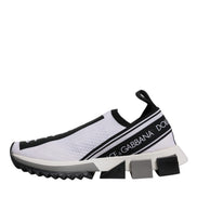 Dolce & Gabbana Black White Slip On Sorrento Sneakers Shoes