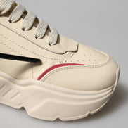 Dolce & Gabbana White Pink Leather Daymaster Sneakers Shoes