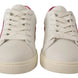 Dolce & Gabbana White Suede Leather Low Top Sneakers Shoes