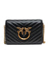PINKO Μαύρη Δερμάτινη Τσάντα Ώμου Love Click Mini