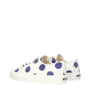 Moschino White Fabric Low Top Sneakers