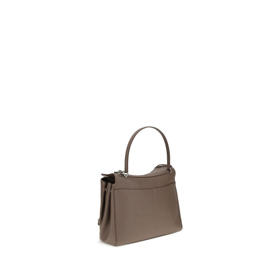 Balenciaga Gray Calf Leather Bos Taurus Shoulder Bag
