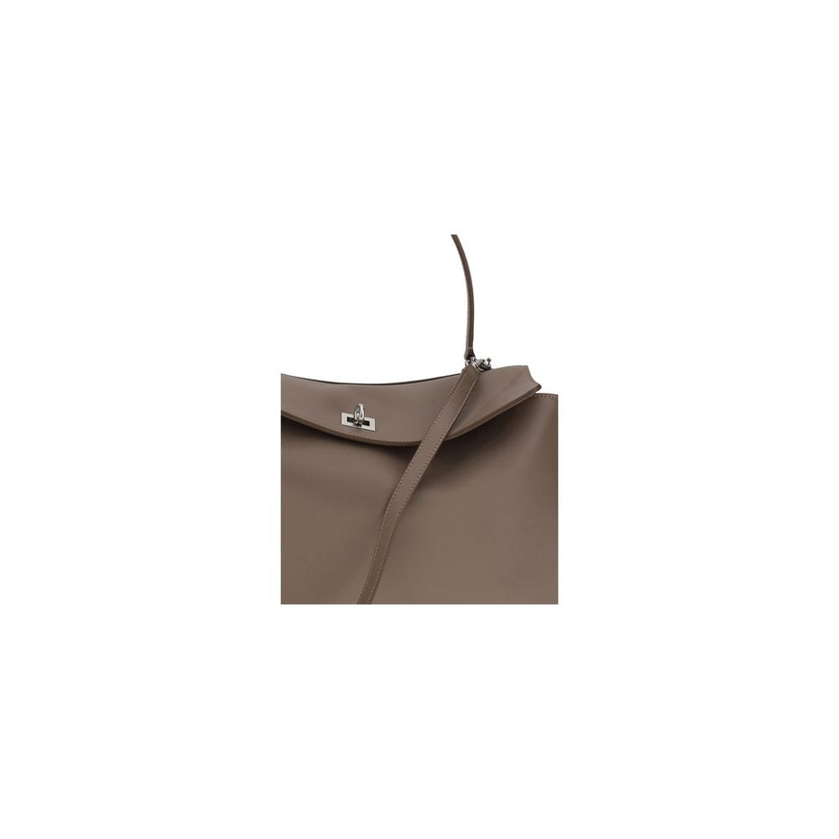 Balenciaga Gray Calf Leather Bos Taurus Shoulder Bag