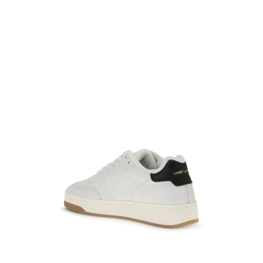 Saint Laurent Λευκά Δερμάτινα Μοσχαρίσια Χαμηλά Sneakers Bos Taurus