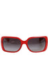 Γυαλιά Ηλίου Dolce & Gabbana DG6093 Κόκκινα Ορθογώνια με Φακούς σε Απόχρωση του Γκρι