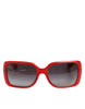 Γυαλιά Ηλίου Dolce & Gabbana DG6093 Κόκκινα Ορθογώνια με Φακούς σε Απόχρωση του Γκρι