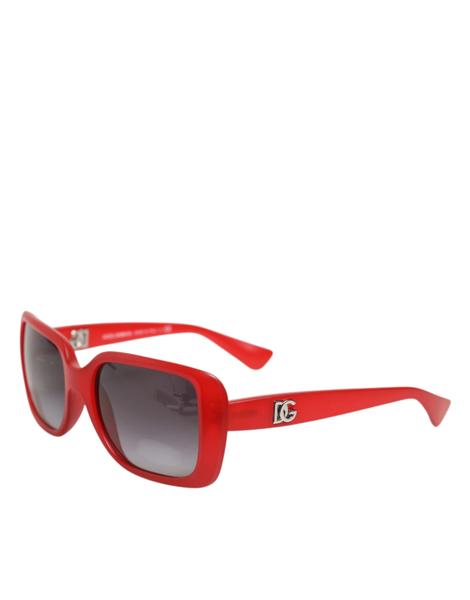 Γυαλιά Ηλίου Dolce & Gabbana DG6093 Κόκκινα Ορθογώνια με Φακούς σε Απόχρωση του Γκρι