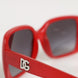 Γυαλιά Ηλίου Dolce & Gabbana DG6093 Κόκκινα Ορθογώνια με Φακούς σε Απόχρωση του Γκρι