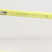 Dolce & Gabbana DG4324 Yellow Framed Mirrored Lenses Eyewear Sunglasses