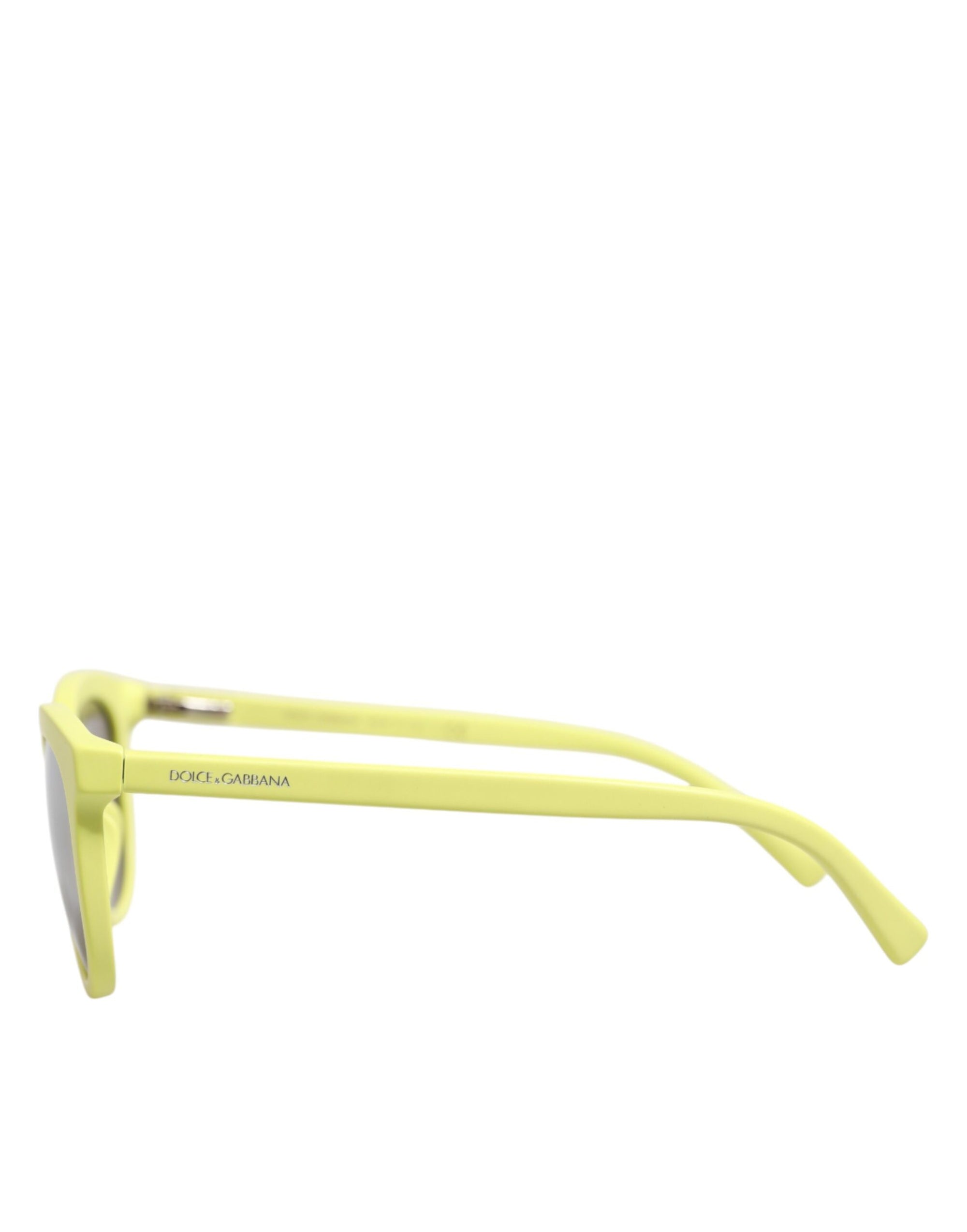 Dolce & Gabbana DG4324 Yellow Framed Mirrored Lenses Eyewear Sunglasses